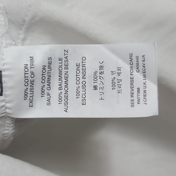 J.CREW White Sleeveless Muscle Tee w/ Silver Glitter Stripes Down Sides Size XXS - Picture 3 of 16